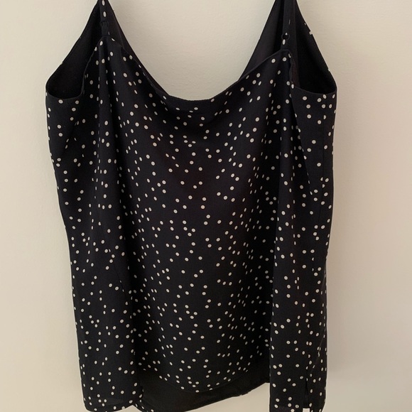 L’AGENCE: Black/White Polka Dot Cami, Sz: XS - Picture 3 of 5